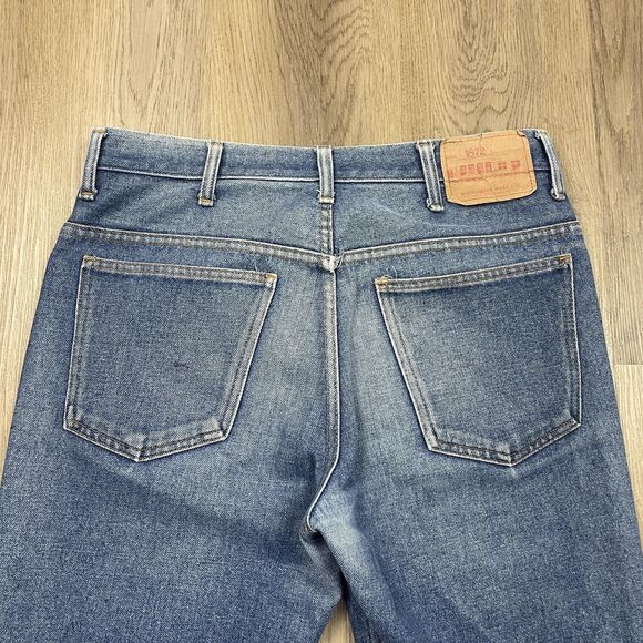 Montgomery Ward Jeans Mens 34x30 Blue Denim Straight Leg Five Pocket Cut 912 - Picture 9 of 16